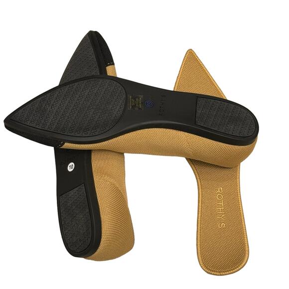 Rothy's Camel Captoe The Point II Comfortable Pointed Toe Flat Size 10 NWOT - Picture 11 of 11